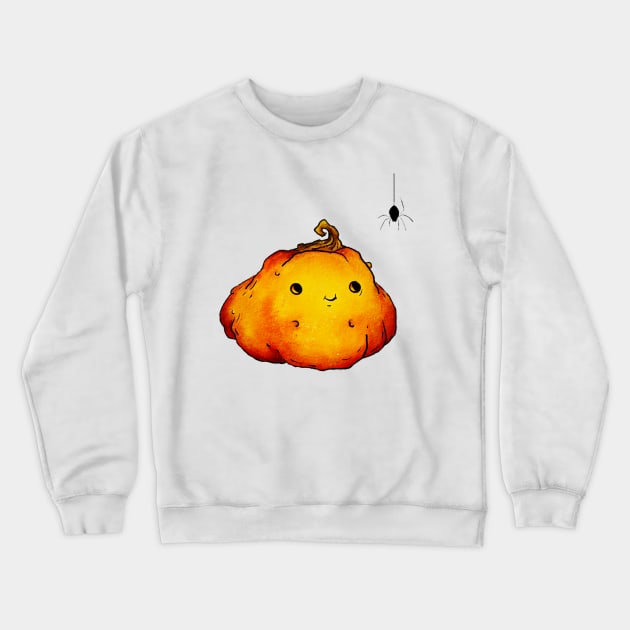 Spider And Pumkin Crewneck Sweatshirt by HaluyArts